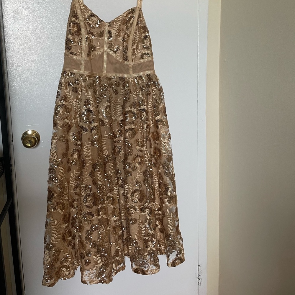 Torrid Gold Sequinned Corset Dress 16